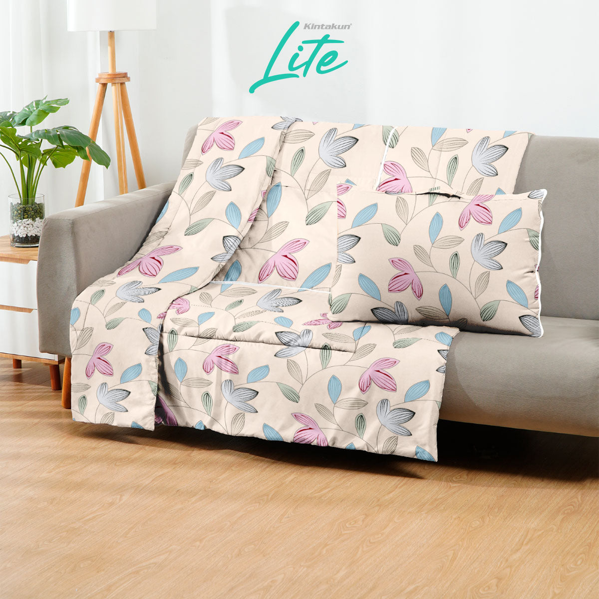 Kintakun Lite Bantal Selimut 150 x 220 Balmut 2in1 Varian Motif