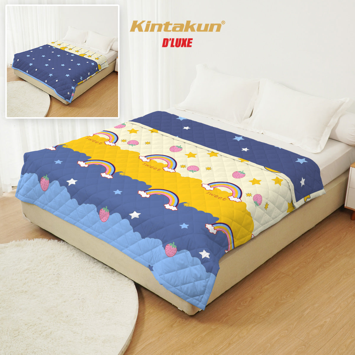 Dluxe Bestie Selimut Ultrasonic Dua Sisi Ukuran 150 x 200