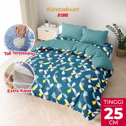 Kintakun Dluxe Bedcover Set Fitted Amadea Tinggi 25cm