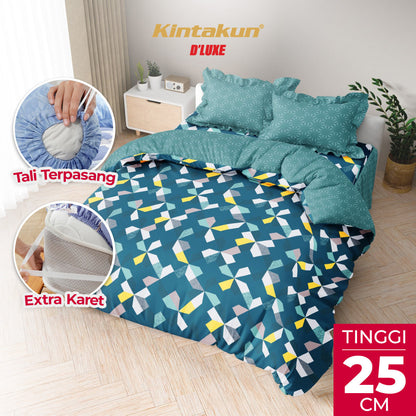 Kintakun Dluxe Bedcover Set Rumbai Amadea Tinggi 25cm