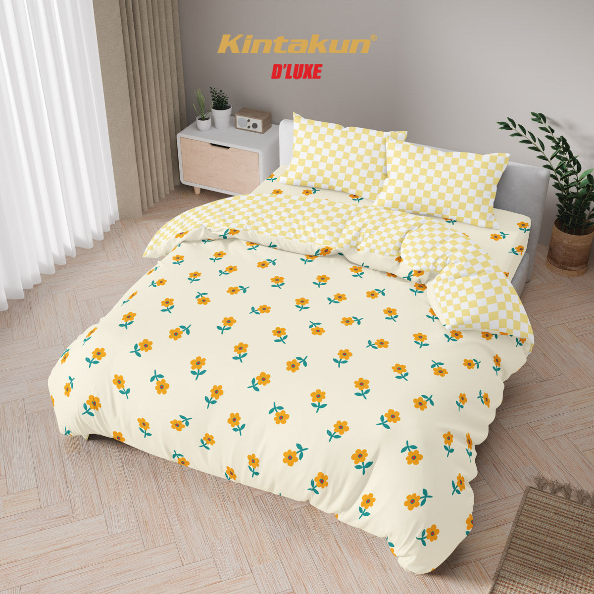 Kintakun Dluxe Bedcover Set Fitted Amanda Tinggi 25cm