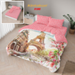 Kintakun Dluxe Bed Cover Set Fitted Digital Printing Motif Amoura Tinggi 25 cm