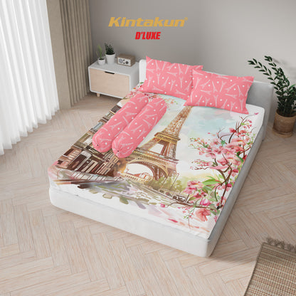 Kintakun Dluxe Sprei Set Fitted Digital Printing Ukuran 180 x 200 Varian Motif