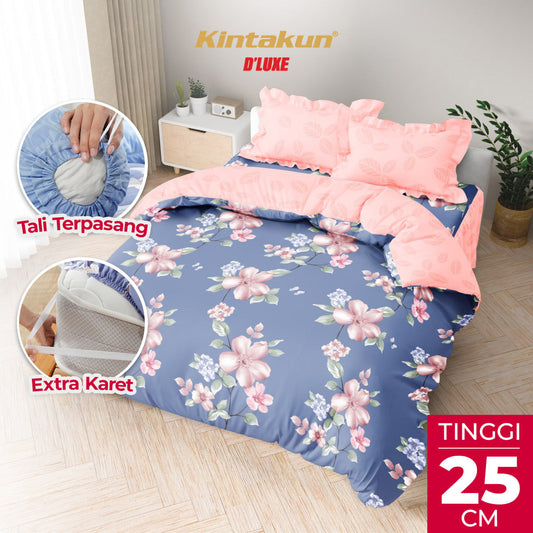 Kintakun Dluxe Bedcover Set Rumbai Anindya Tinggi 25cm