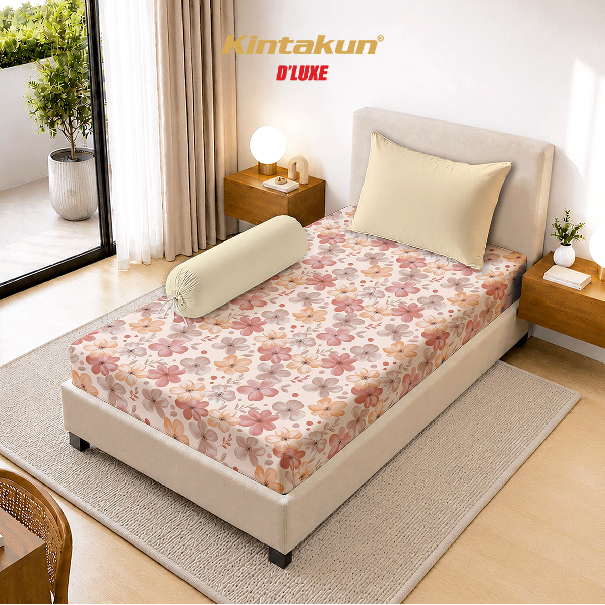 Kintakun Dluxe Sprei Fitted Anora Tinggi 30cm