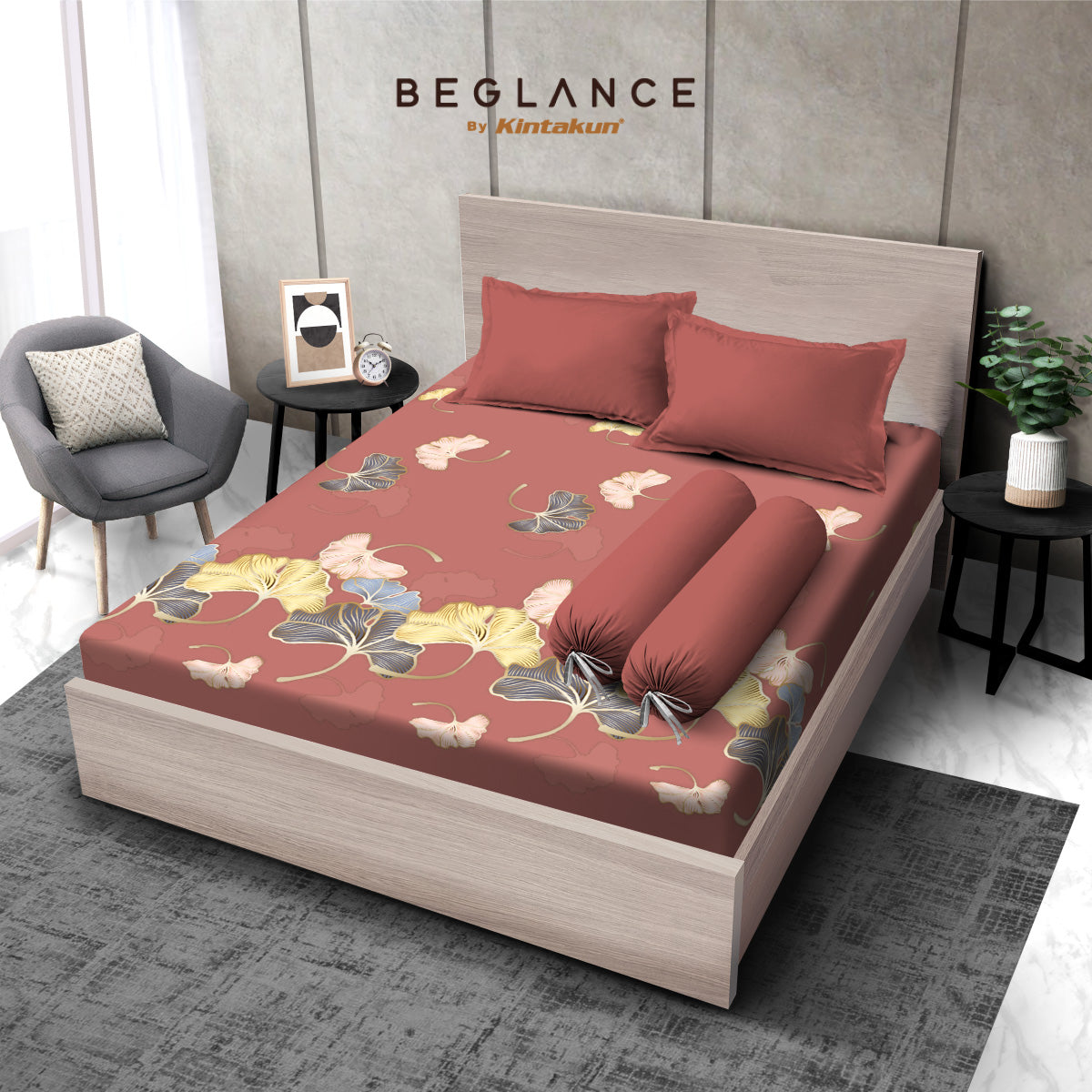 Beglance Sprei Set Microtex Antaris Premium Microsuede 30cm