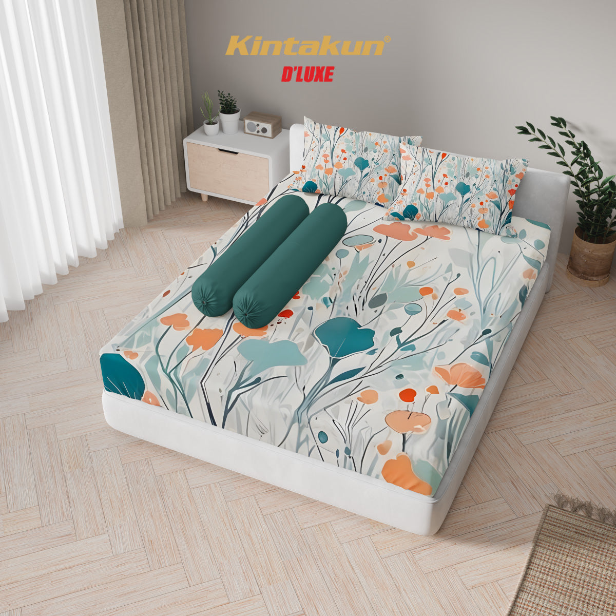 Kintakun Dluxe Sprei Set Fitted Digital Printing Ariestya Tinggi 25 cm