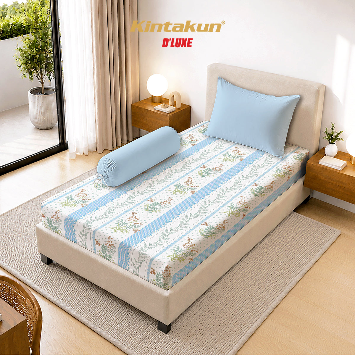 Kintakun Dluxe Sprei Fitted Asteria Tinggi 30cm