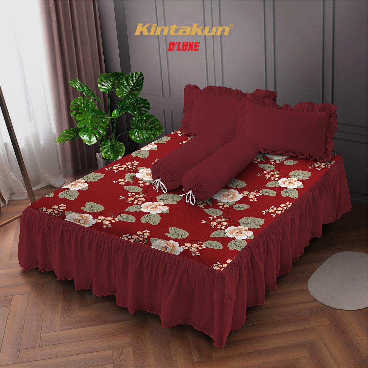 Kintakun DLUXE Sprei Set Rumbai Tinggi 39 cm Aini