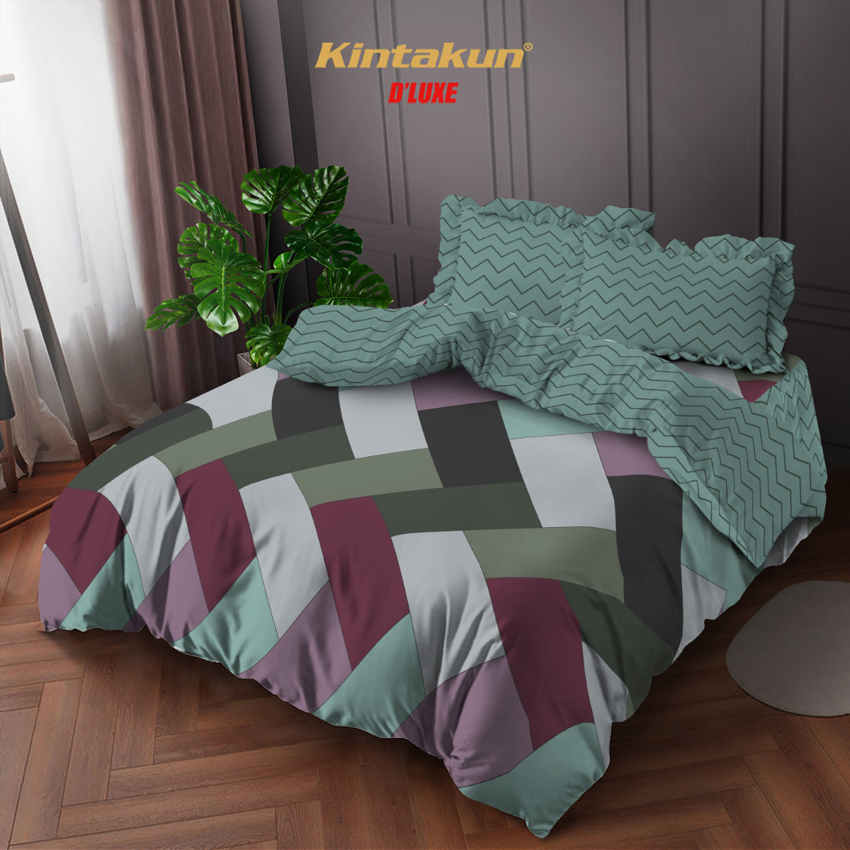 Kintakun DLUXE Bedcover Set Rumbai Akma Tinggi 39 cm