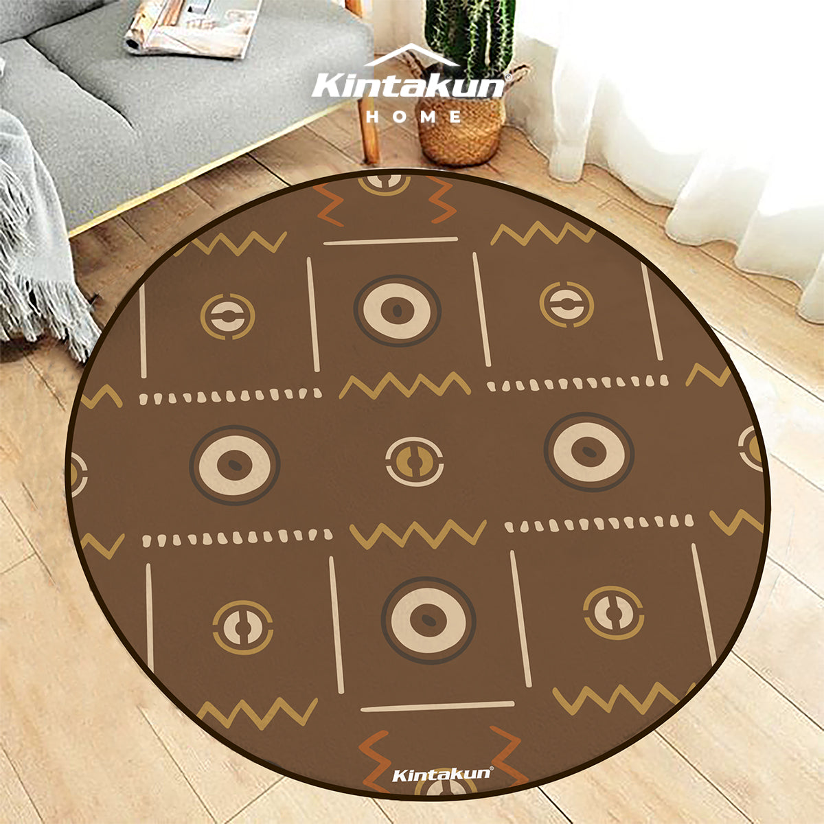 Karpet Print Lingkaran D 100 cm Varian Arnold