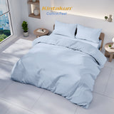 Kintakun Cotton Feel Bedcover Set Fitted with Pocket Tinggi 30 cm Varian Ballad Blue