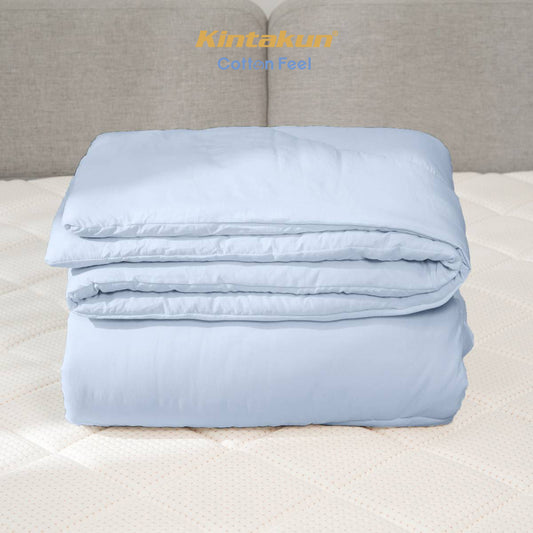 Kintakun Cotton Feel Mix & Match Sprei Pocket Varian Ballad Blue Tinggi 30 cm