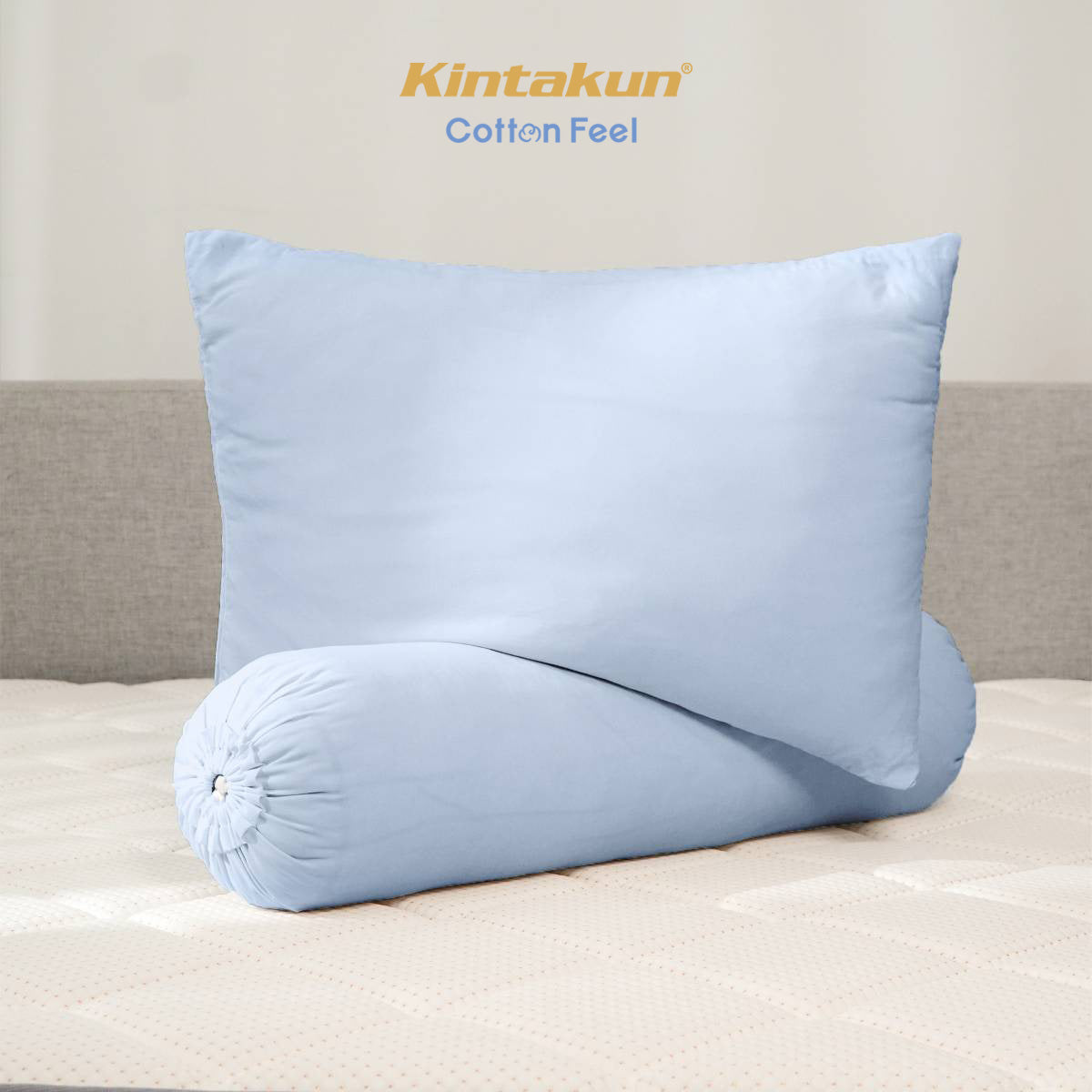 Kintakun Cotton Feel Mix & Match Sprei Pocket Varian Ballad Blue Tinggi 30 cm