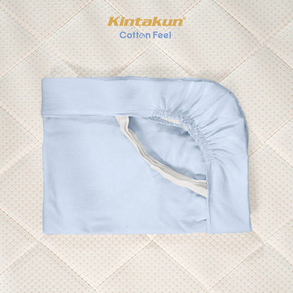 Kintakun Cotton Feel Mix & Match Sprei Pocket Varian Ballad Blue Tinggi 30 cm