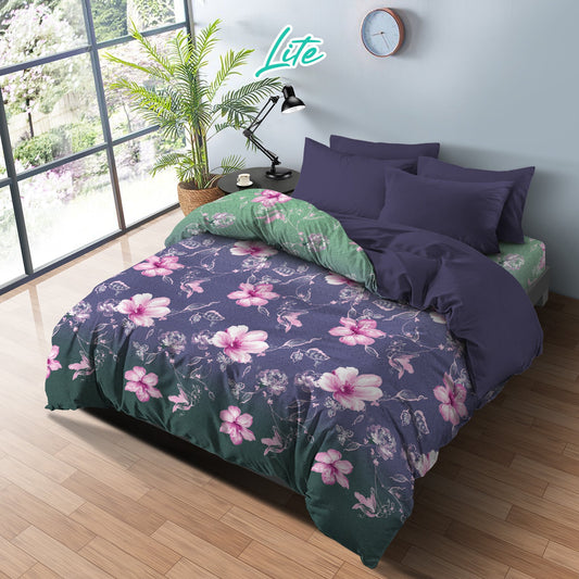 Kintakun Lite Bedcover Fitted Moss Phlox Tinggi 20cm