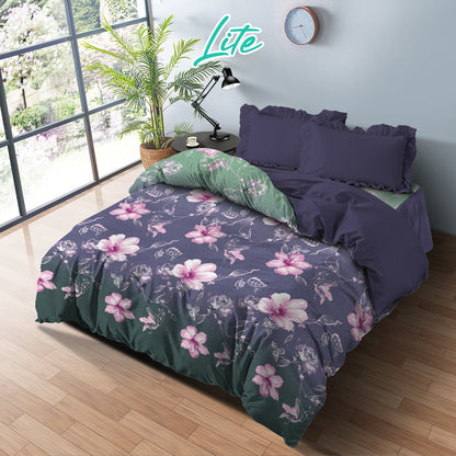 Kintakun Lite Bedcover Rumbai 180 x 200 Moss Phlox