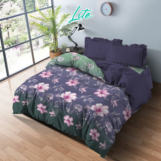 Kintakun Lite Bedcover Rumbai 180 x 200 Moss Phlox