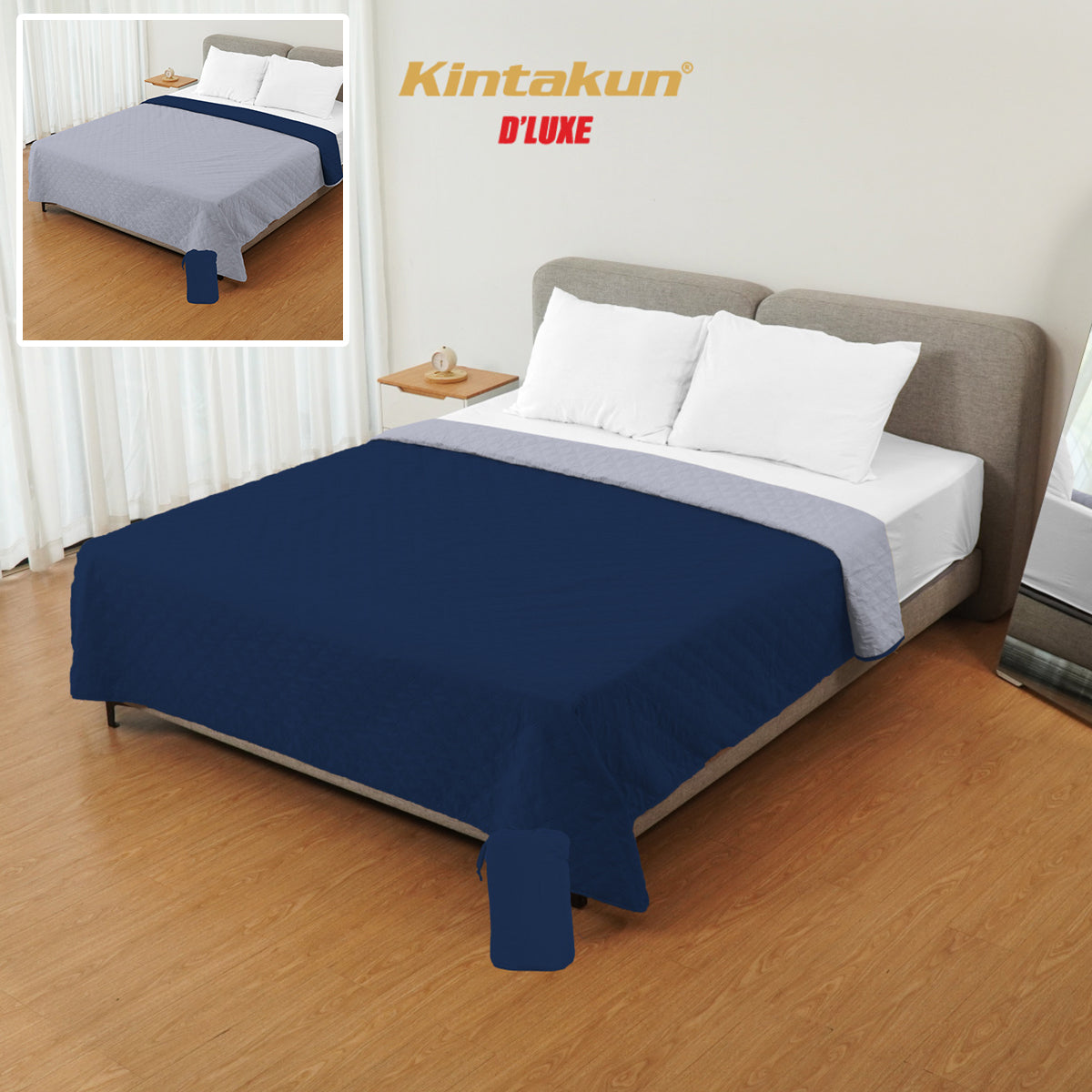 Kintakun DLUXE Ultrasonic Selimut Dual-Tone Varian Blue Slate