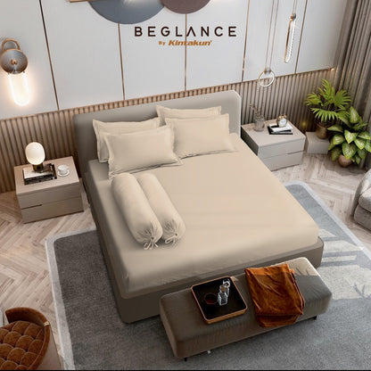 Beglance Tencel Plain Sprei Fitted 180 x 200 Tinggi 40cm