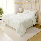 Kintakun Cotton Feel Comforter Basic & Pinch Quilt Varian Bright White