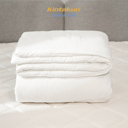 Kintakun Cotton Feel Comforter Basic & Pinch Quilt Varian Bright White
