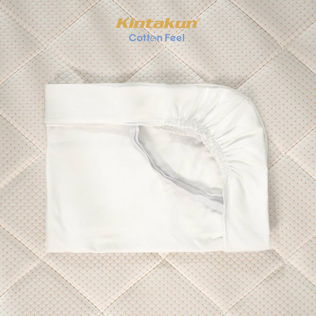 Kintakun Cotton Feel Mix & Match Sprei Pocket Varian Bright White Tinggi 30 cm