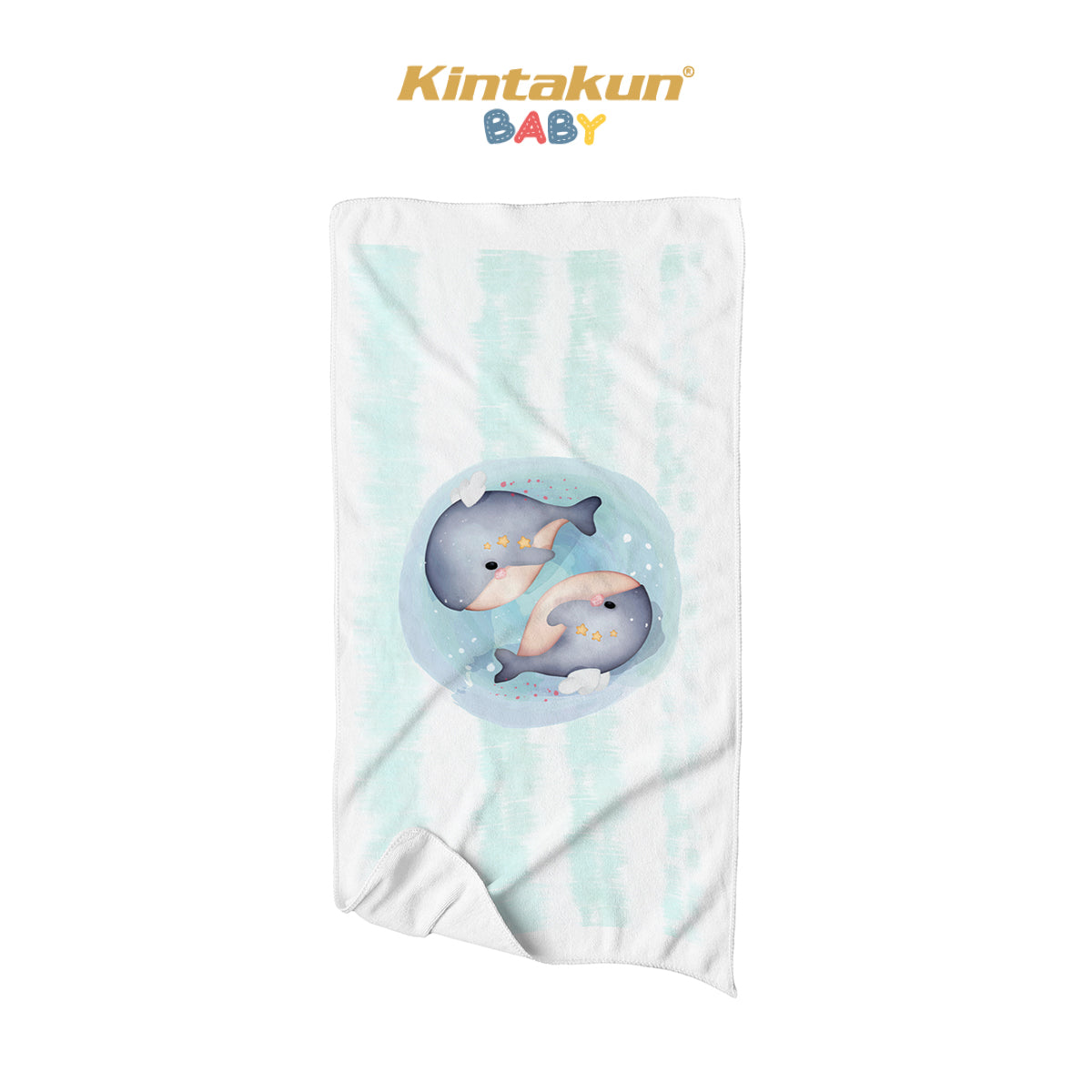Kintakun Baby Cotton Towel Handuk Mandi Bayi Ocean Fun 60 x 120 cm