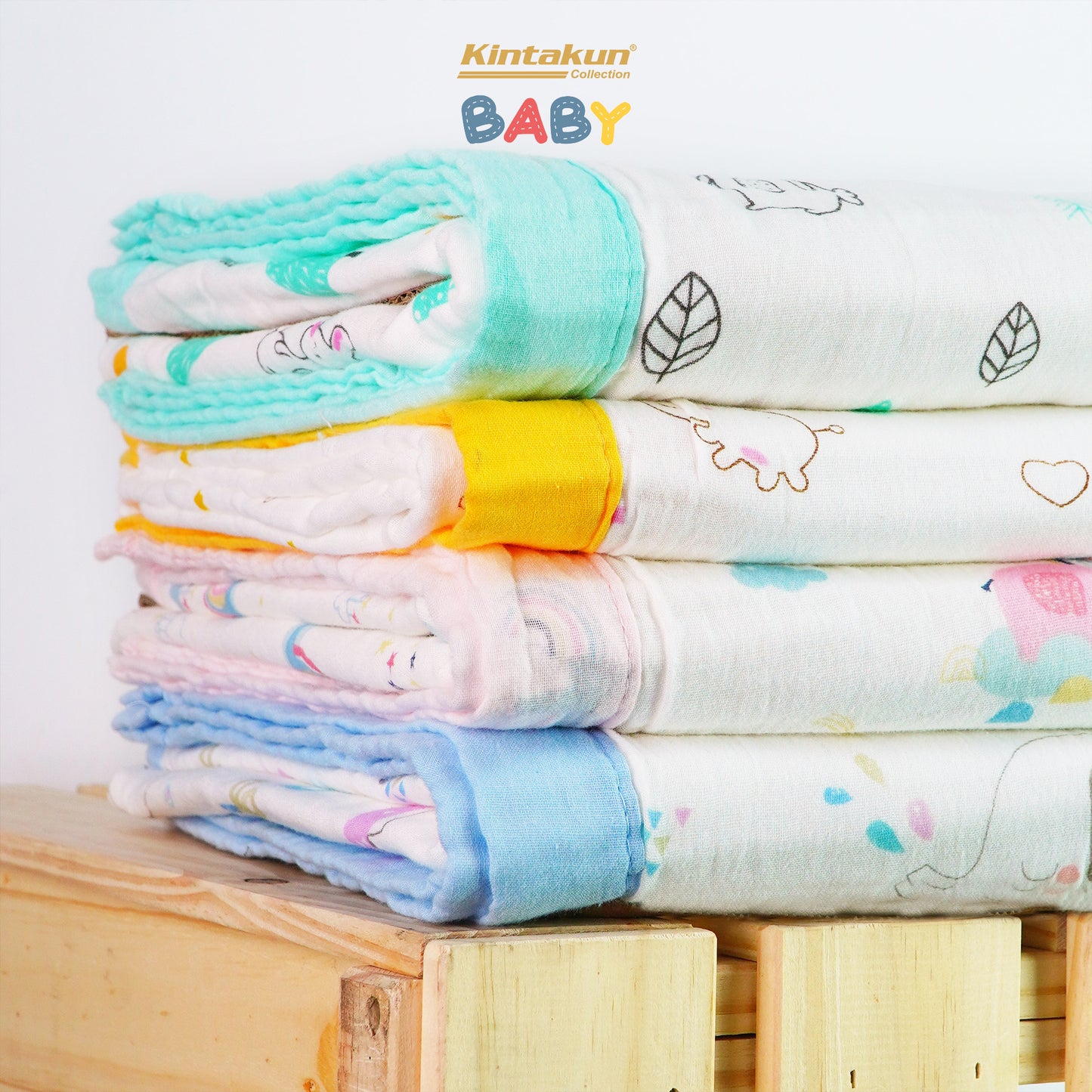 Kintakun Baby Muslin Blanket Selimut Halus Bayi 110 x 110 Varian Warna