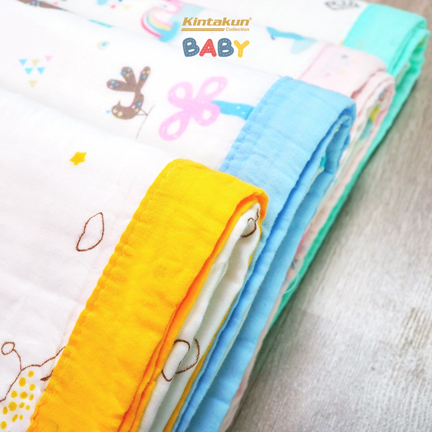 Kintakun Baby Muslin Blanket Selimut Halus Bayi 110 x 110 Varian Warna