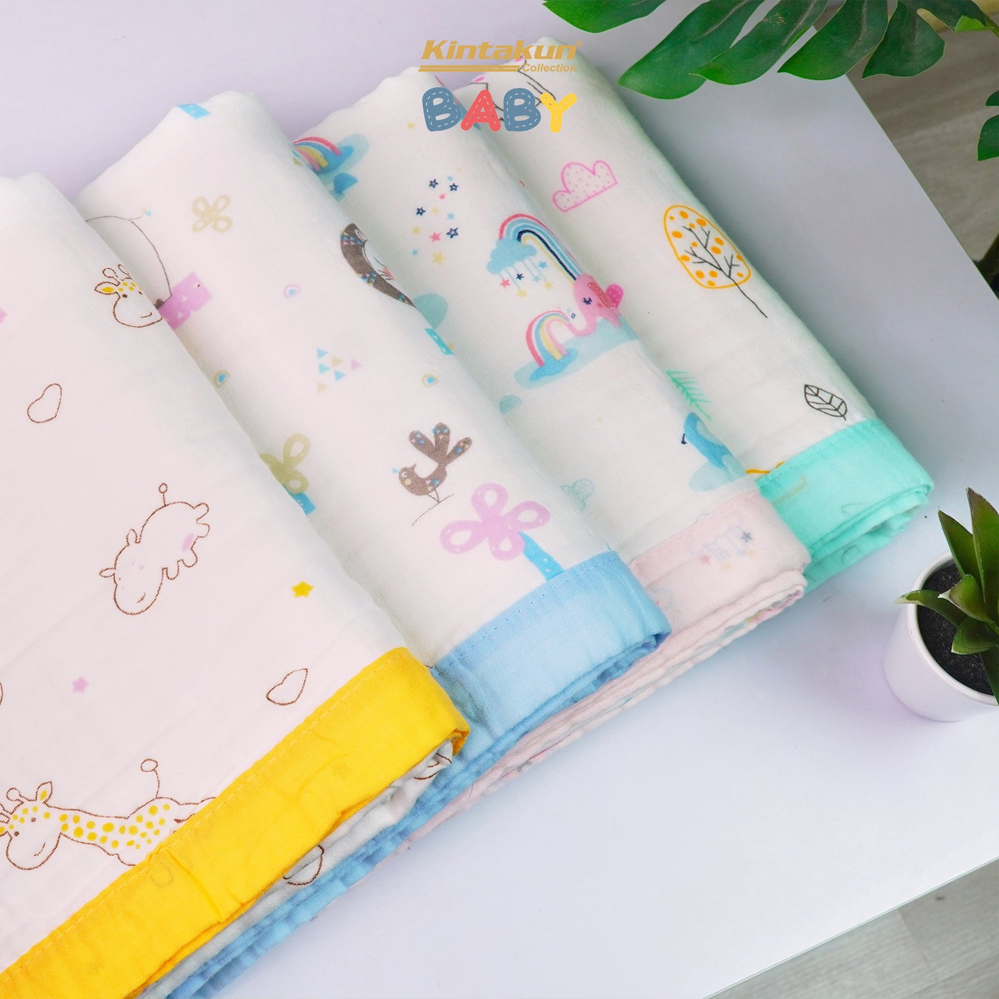 Kintakun Baby Muslin Blanket Selimut Halus Bayi 110 x 110 Varian Warna