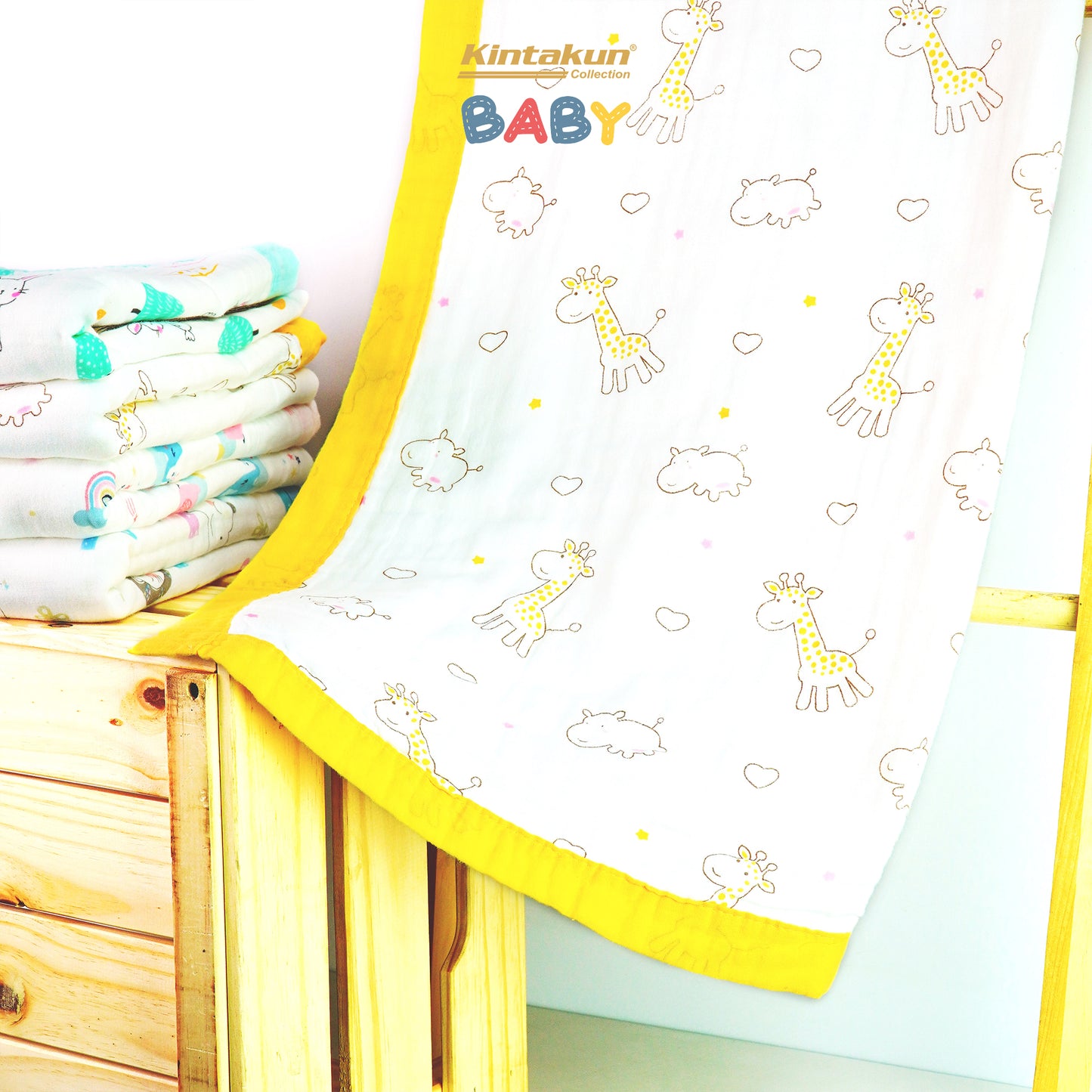 Kintakun Baby Muslin Blanket Selimut Halus Bayi 110 x 110 Varian Warna