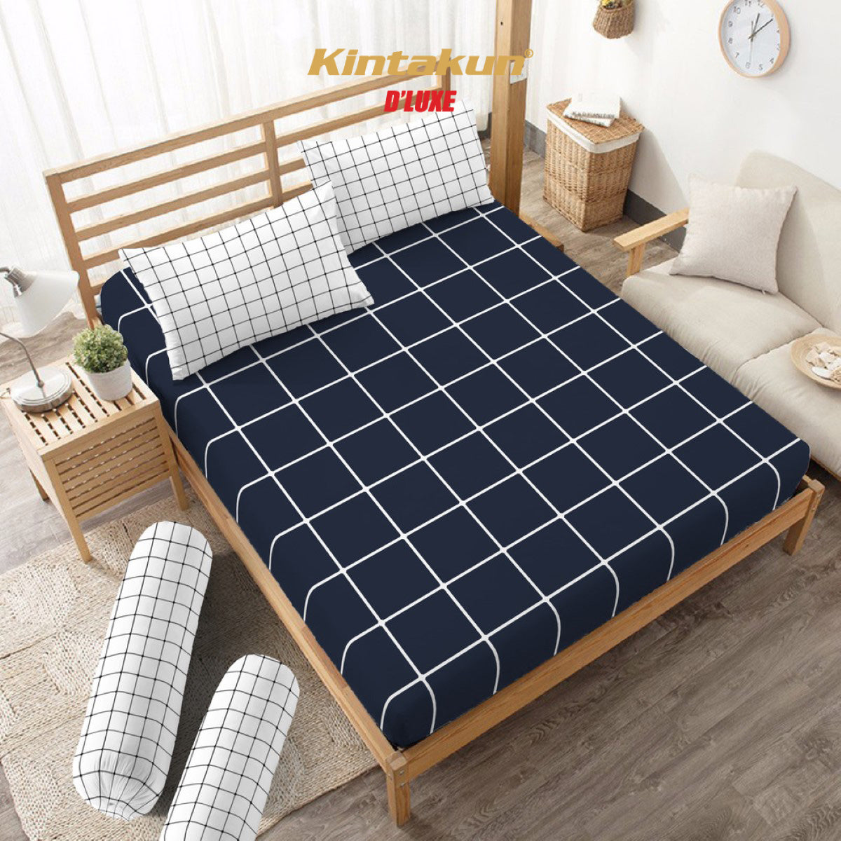 [CLEARANCE] Kintakun Dluxe Sprei Fitted 160 Motif Tinggi 20 cm - Varian Motif