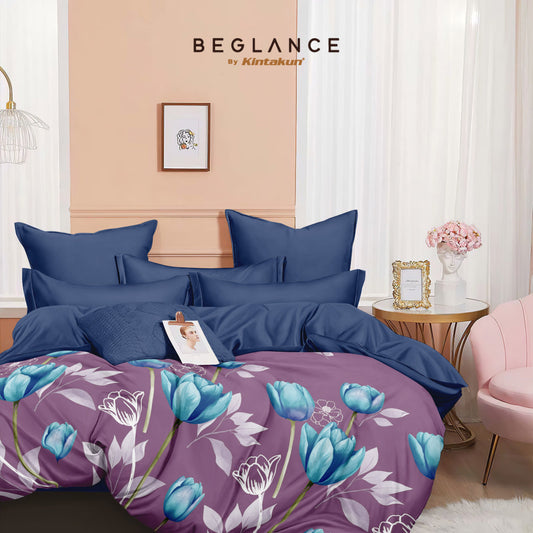 Beglance Bedcover Set Fitted Microtex Canopus Premium Microsuede 30cm