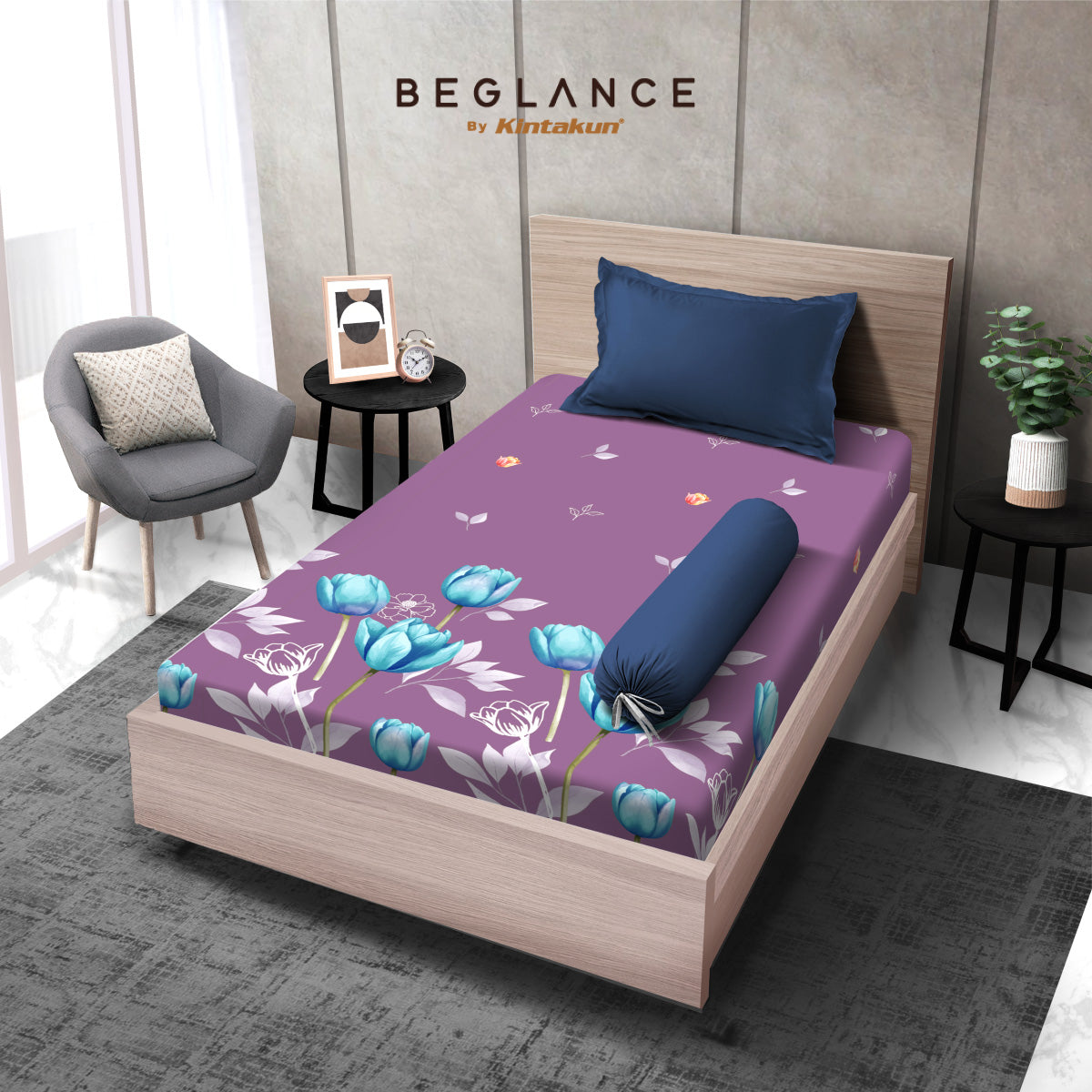 Beglance Sprei Set Microtex Canopus Premium Microsuede 30cm