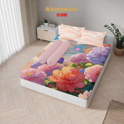 Kintakun Dluxe Sprei Set Fitted Digital Printing Motif Carola Tinggi 25 cm