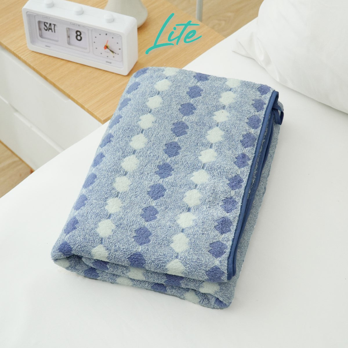 Kintakun Lite Coral Fleece Towel 35 x 75cm Caspian