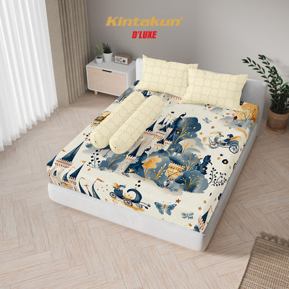 Kintakun Dluxe Sprei Set Fitted Digital Printing Ukuran 160 x 200