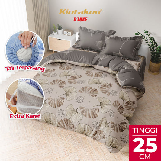Kintakun Dluxe Bedcover Set Rumbai Celvana Tinggi 25cm