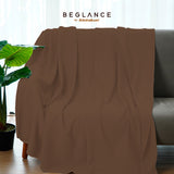 Beglance Poly Diamond Knit Blanket 150 x 195 Cinnamon
