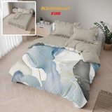 Kintakun Dluxe Bedcover Set Rumbai Digital Print Motif Clare Tinggi 39 cm