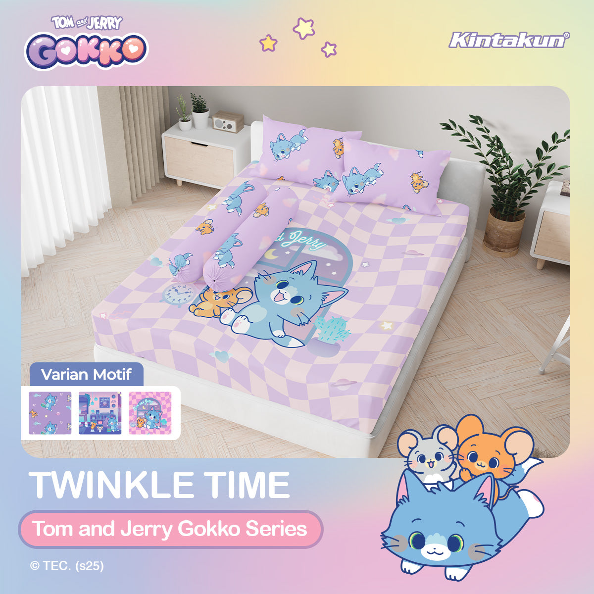 Kintakun Tom And Jerry Gokko Series Sprei Set Dluxe Microfiber 25 cm Twinkle Time