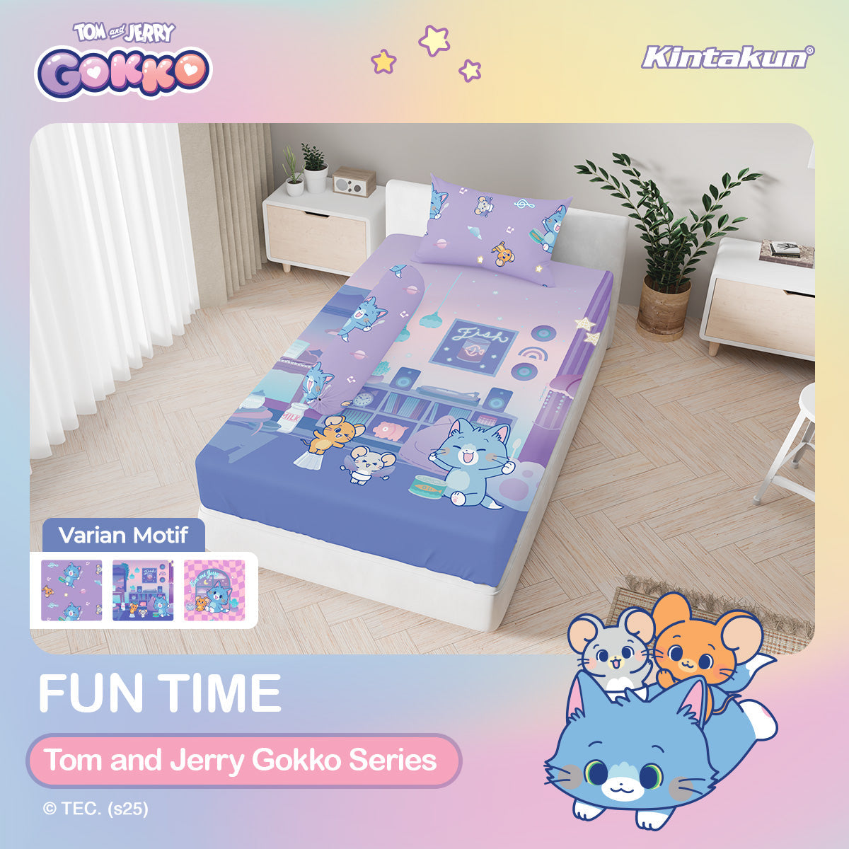 Kintakun Tom And Jerry Gokko Series Sprei Set Dluxe Microfiber 25 cm Fun Time
