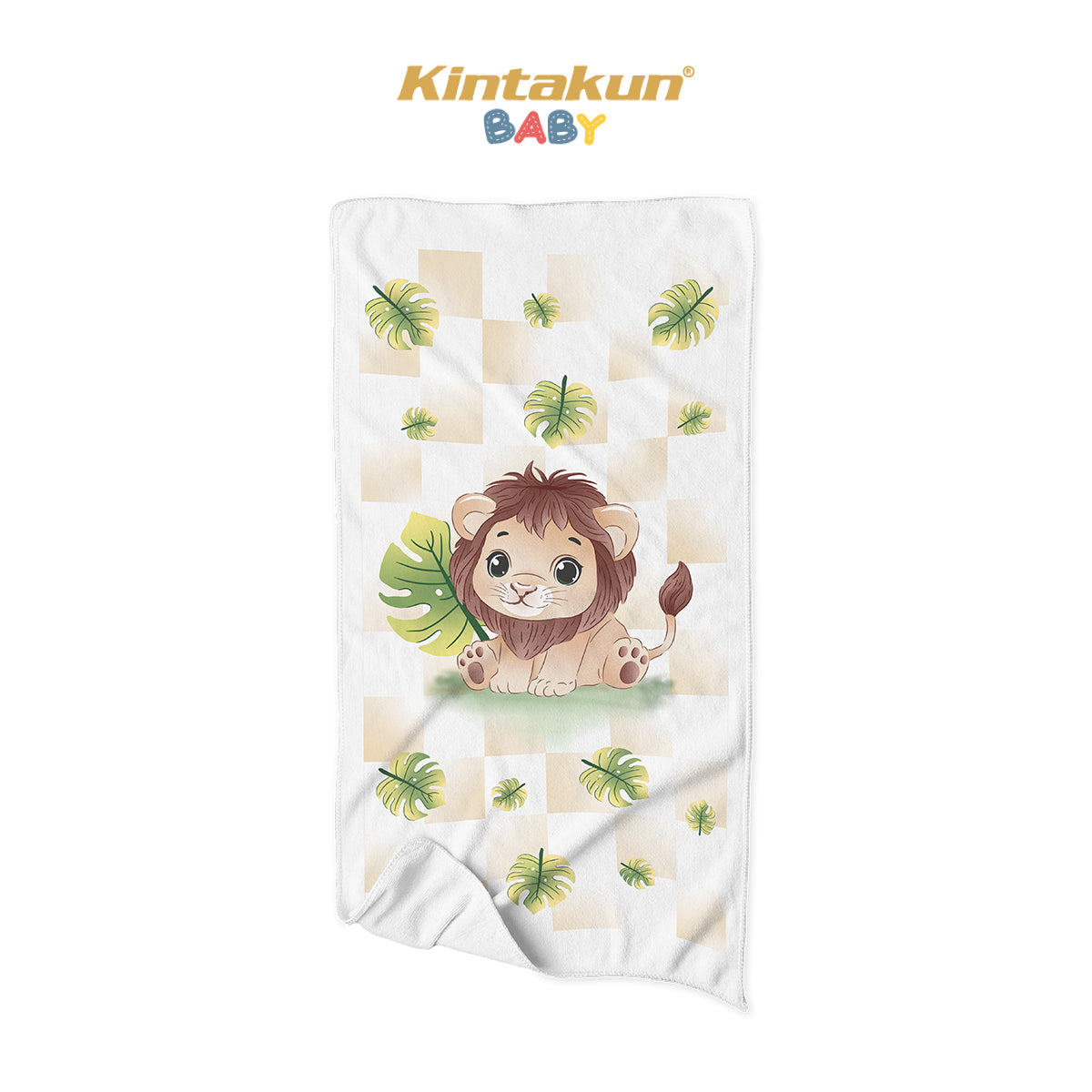 Kintakun Baby Cotton Towel Handuk Mandi Bayi Jungle Adventure 50 x 100 cm