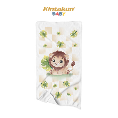 Kintakun Baby Cotton Towel Handuk Mandi Bayi Jungle Adventure 50 x 100 cm