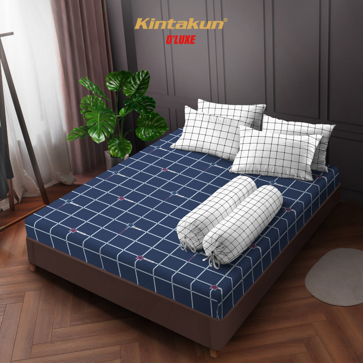 [CLEARANCE] Kintakun Dluxe Sprei Fitted 160 Motif Tinggi 20 cm - Varian Motif