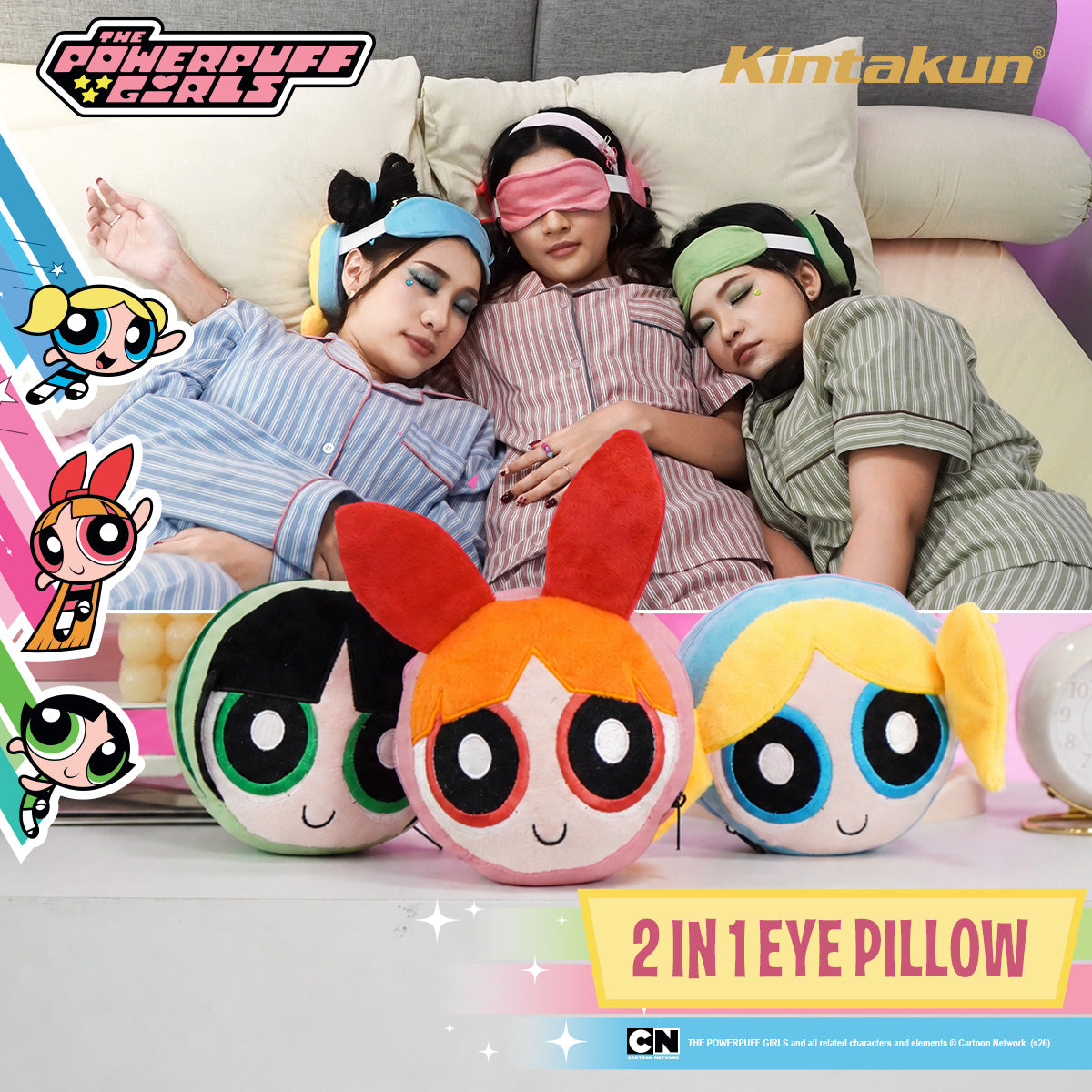 Kintakun DLUXE Eye Pillow Neck the Powerpuff Girls Varian Pretty Smart