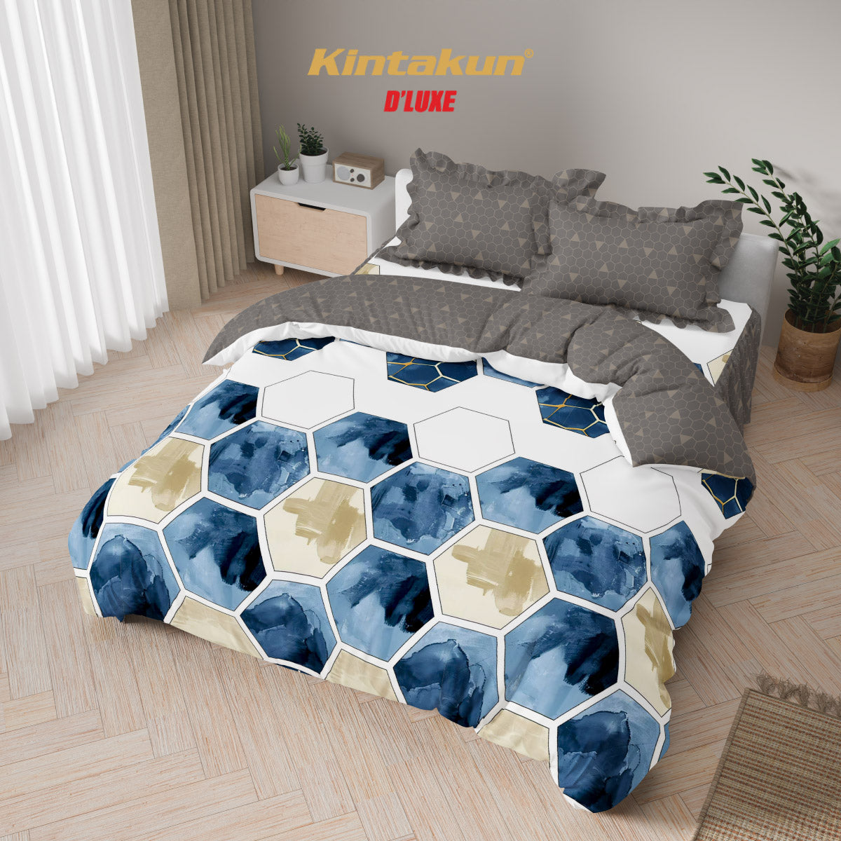Kintakun Dluxe Bedcover Set Rumbai Dani Tinggi 39cm