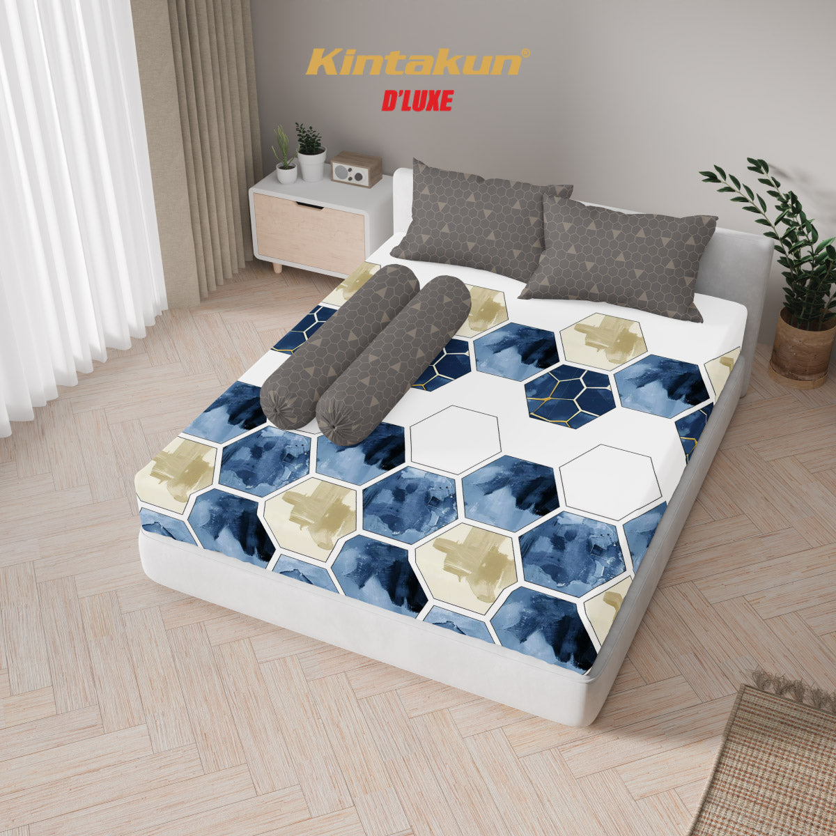 Kintakun Dluxe Sprei Fitted Dani Tinggi 25cm