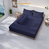 Kintakun Cotton Feel Mix & Match Sprei Pocket Varian Dark Navy Tinggi 30 cm
